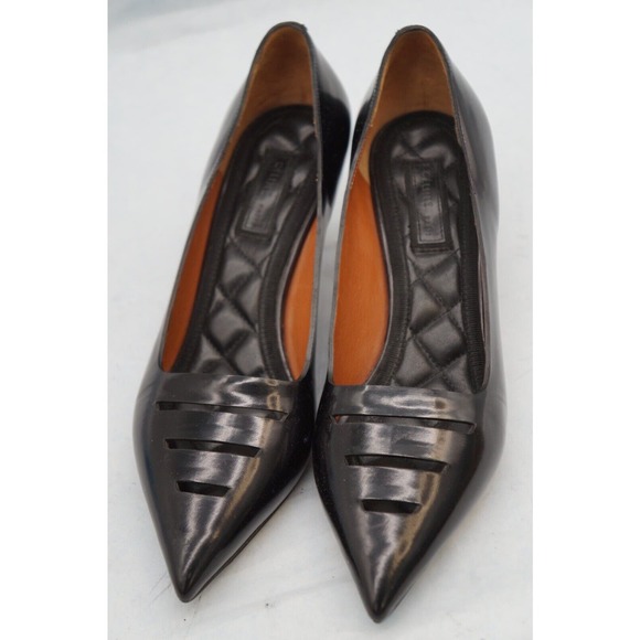 CELINE BLACK POINTY PUMP LEATHER SHOES SIZE 36 - Picture 1 of 14